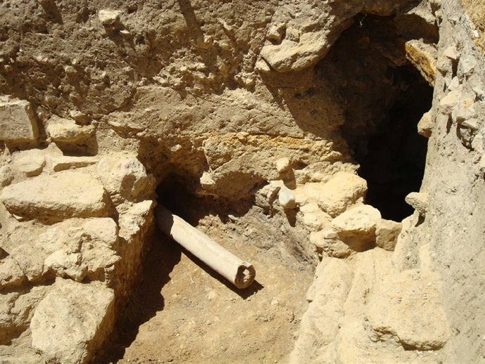 Imagen del hallazgo en el subsuelo de Carmona.