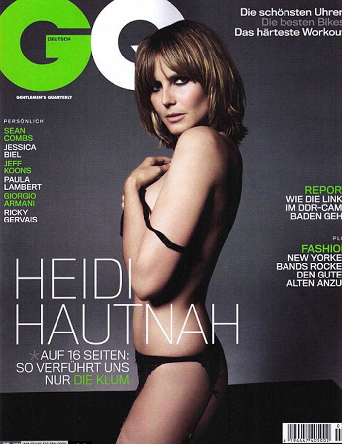 La modelo Heidi Klum portada de la revista 'GQ'