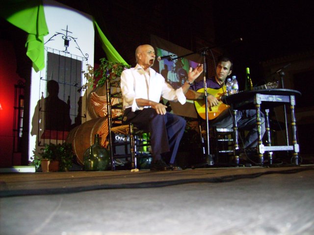 El cantaor flamenco Ildefonso Pinto Benjumea, durante una actuación. 