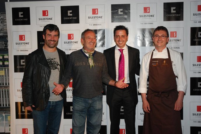 Eduardo Cosentino con Aduriz, Arguiñano y Oteiz