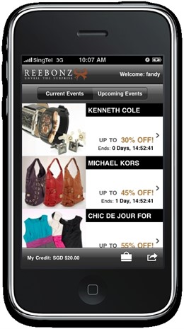 App para iPhone de Reebonz.