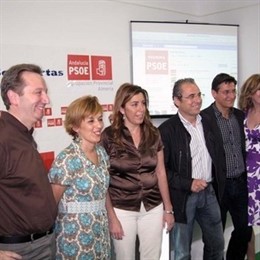 Manuel Recio, Sonia Ferrer, Susana Díaz, Diego Asensio, Luis Salvador y Encarni 