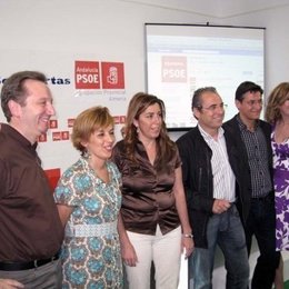 Manuel Recio, Sonia Ferrer, Susana Díaz, Diego Asensio, Luis Salvador y Encarni 