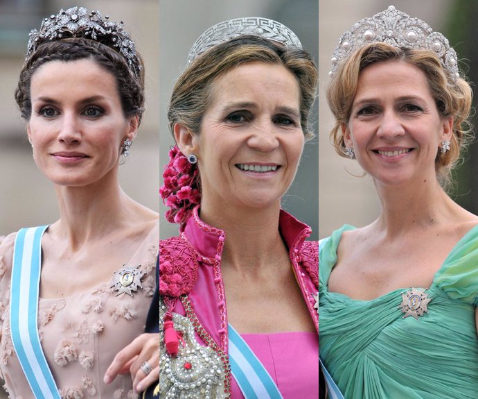 La Princesa Letizia, la Infanta Elena y la Infanta Cristina