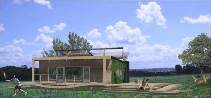 Proyecto futurista de casa solar de la empresa asturiana Kerko