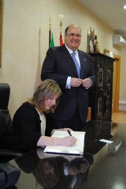 Eugenio Gonzálvez, alcalde de Gádor (Almería), en un acto el pasado abri