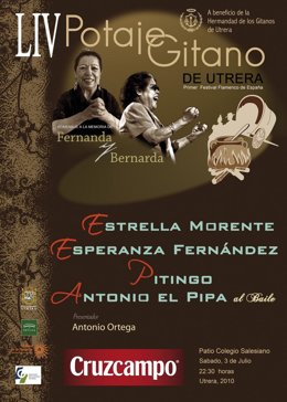 Cartel de la LIV edición del 'Potaje Gitano' de Utrera