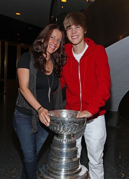 Justin Bieber y su madre, Pattie Lynn Mallette 