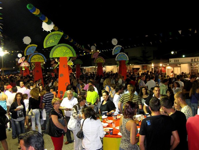 Momento de la feria de la gamba y la chirla