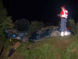 Heridas dos personas en un accidente entre Corella y Cascante.