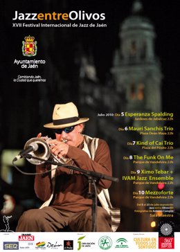 Cartel del Festival de Jazz entre Olivos