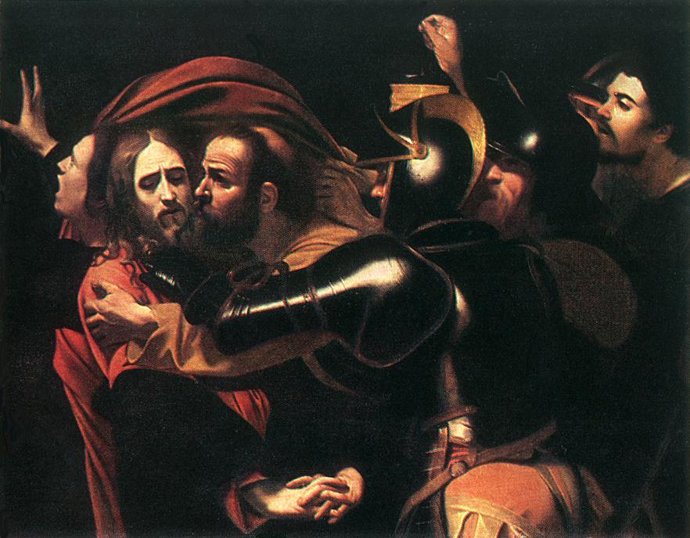 'El prendimiento de Cristo' de Caravaggio