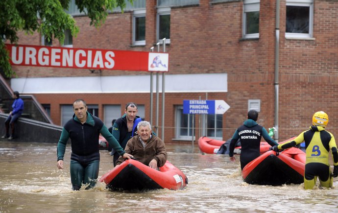 Inundaciones en Arriondas (Asturias)