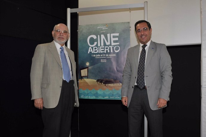 Romero y Briones en la presentación del ciclo 'Cine Abierto'