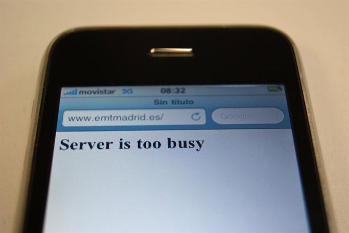 Web de metro de Madrid en el iPhone