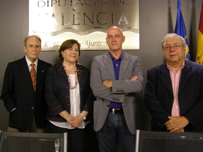 De izda a dcha Collado, Tomás, Enguix y Aranda