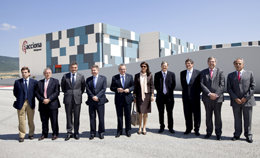 Acto de inauguración de la nueva planta de Acciona en Navarra