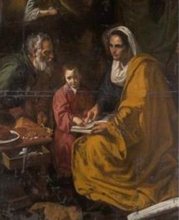 'La educación de la Virgen'  de Velázquez