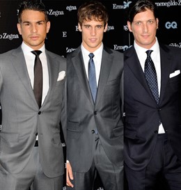 Montaje de el diestro José María Manzanares, el actor Marín Rivas y Luis Medina