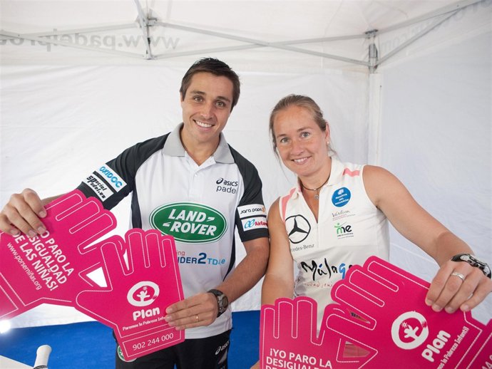 Los campeones mundiales de pádel, Fernando Belasteguín y Carolina Navarro