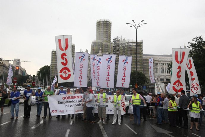 Manifestación de Unión Sindical Obrera (USO)