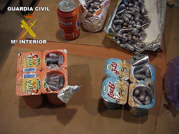 Alimentos intervenidos que ocultaban hachís