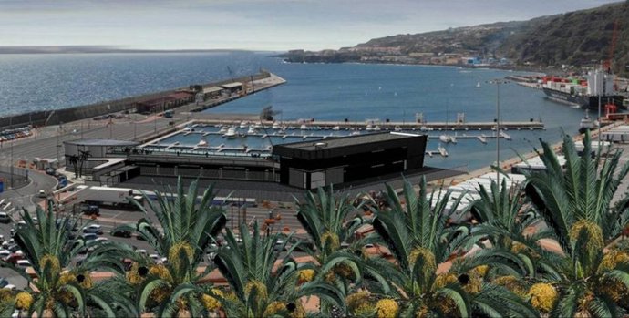 Vista aérea del Puerto de Santa Cruz de Tenerife.