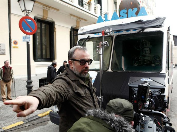 Alex de la Iglesia durante un rodaje