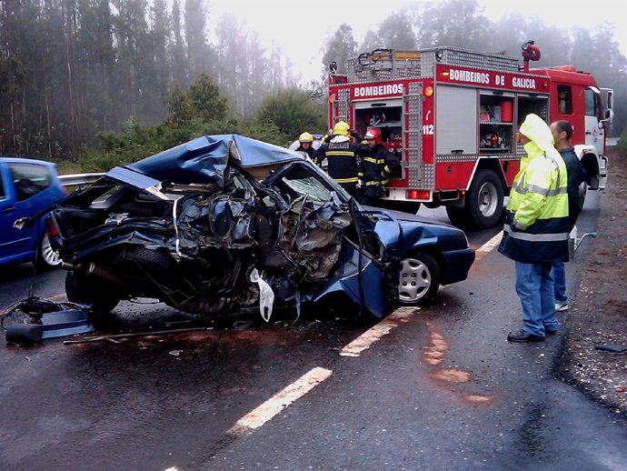 Imagen del vehículo accidentado