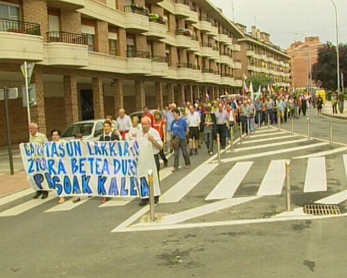 Manifestación para exigir la libertad del preso de ETA José Mª Sagardui alias "G