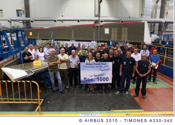 Trabajadores de la planta de Airbus en Puerto Real