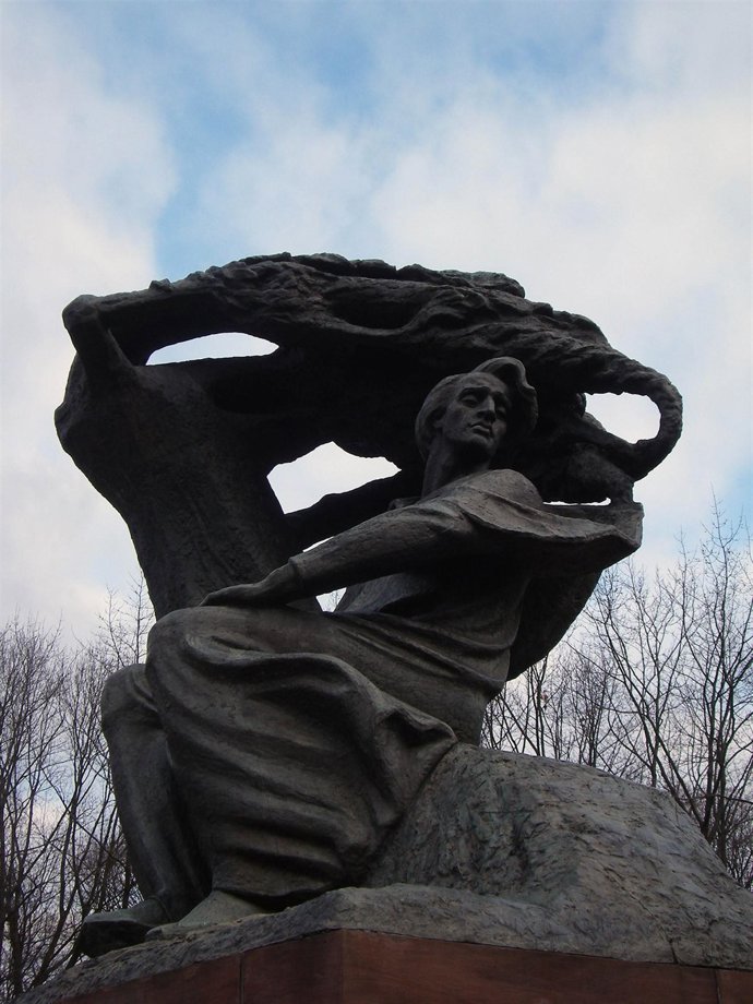Monumento dedicado a Chopin en el Parque Real de Lazienki, en Varsovia
