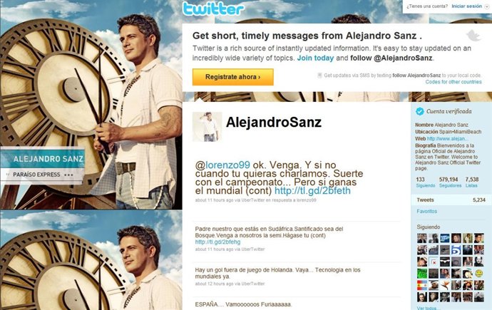 Alejandro Sanz Twitter