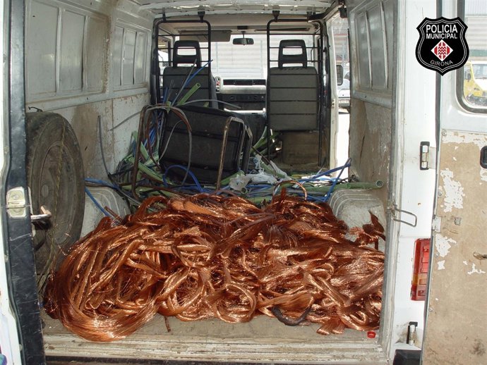 El cable de cobre robado