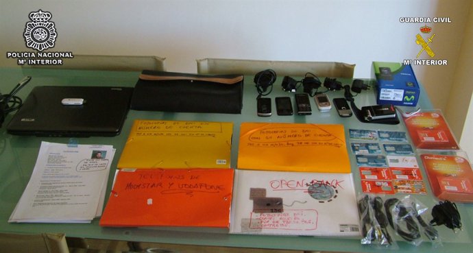 Material incautado durante la Operación