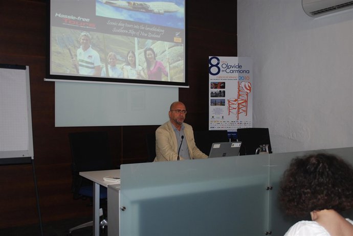 El presidente de la Andalucía Film Commission, Carlos Rosado, en los cursos de l