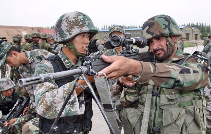 Soldados chinos y pakistaníes realizan maniobras conjuntas