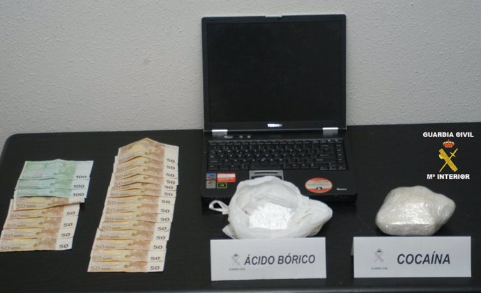 Dinero y cocaína intervenidos en Ágreda (Soria) 