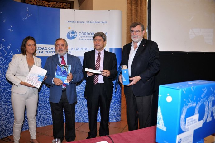 Ambrosio, Ocaña, Pulido y Roldán durante el acto