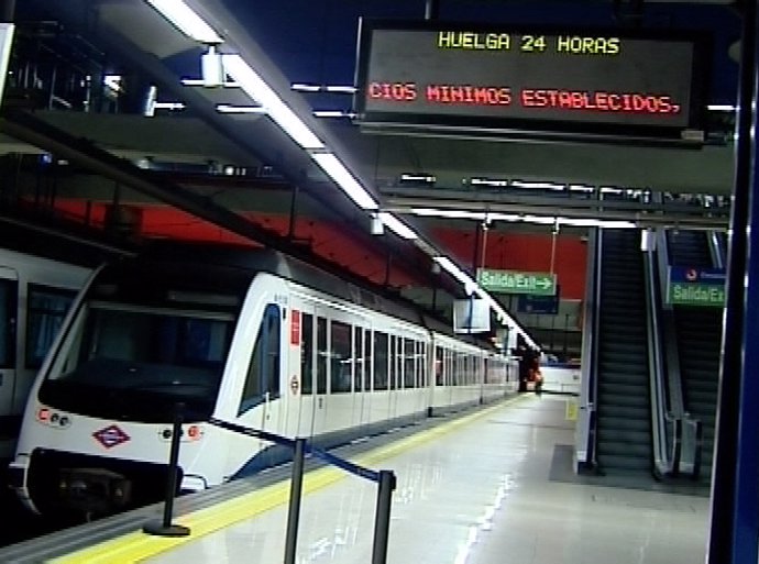 Metro Madrid anuncia servicios mínimos
