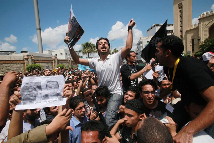 Manifestación egipcia contra la policia