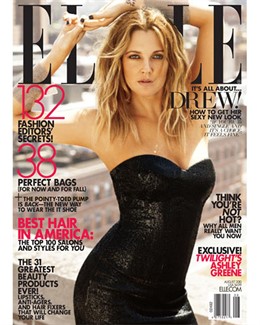 La actriz Drew Barrymore, portada de la revista 'Elle'