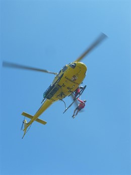 Un momento del rescate