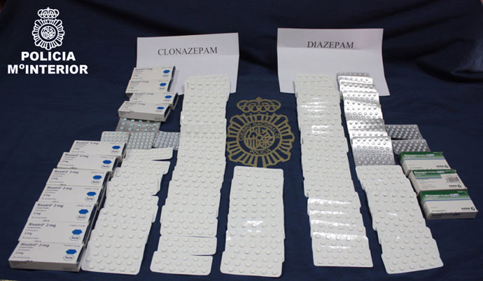 Pastillas intervenidas por la Policía