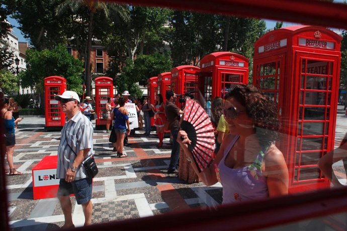 Imagen de cabinas de Londres en Andalucía