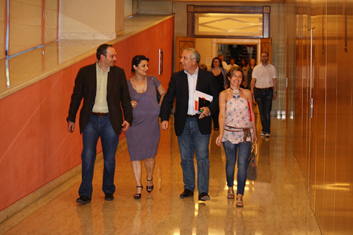 Dirigentes socialistas antes del Comité Nacional del PSdeG