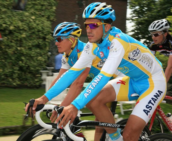 Alberto Contador y Alexander Vinokourov