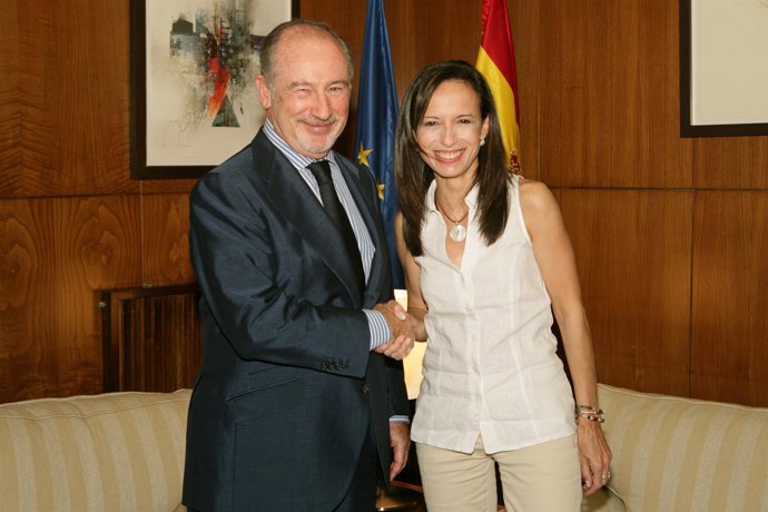 La ministra de Vivienda, Beatriz Corredor, y el presidente de Caja Madrid, Rodri