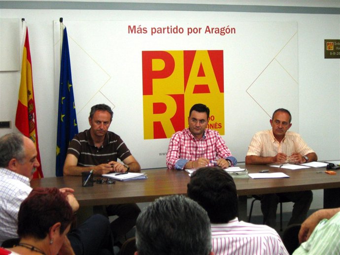 Miembros del PAR del Alto Aragón en la reunión del Comité