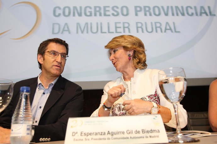 Feijóo Y Aguirre Durante El Congreso